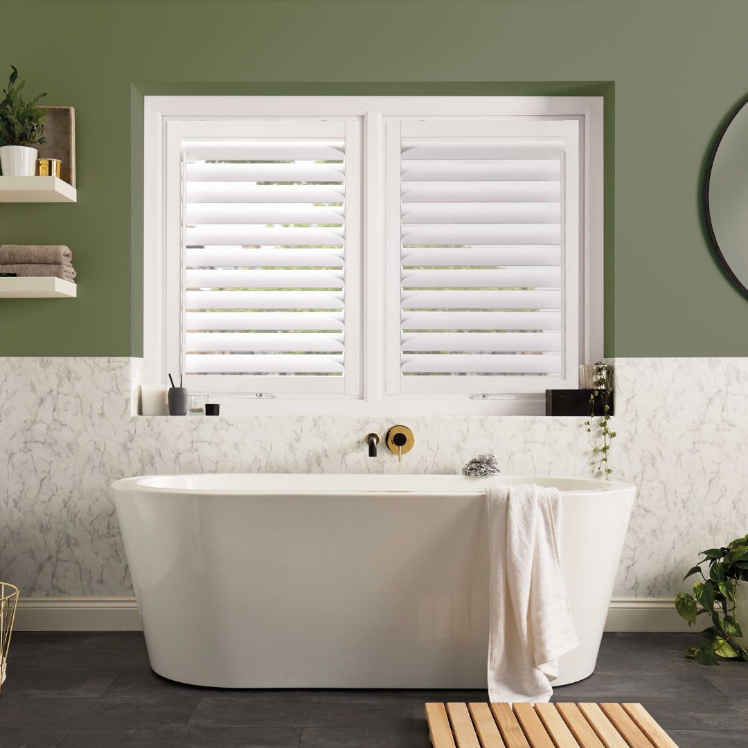 Perfect fit bathroom shutters